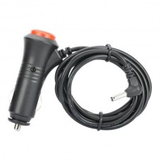 12V Car Cigarette Powered Charger for GPS - Black + Red (3.5mm / 140cm)