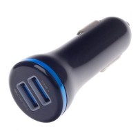 LDNIO DL-C23 Dual USB Car Cigarette Powered Charger - Black + Blue (12~24V)