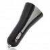 Car Cigarette Powered Dual USB Adapter / Charger for Ipad / Iphone - Black (DC 12V)