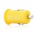 USB Car Cigarette Lighter Power Adapter / Charger - Yellow (12V)