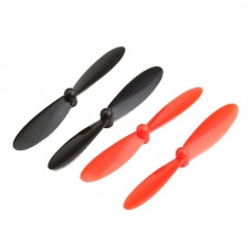 Hubsan X4 H107L H107C H107D Two Pairs Original Propeller 4 Pieces Black and Red(H107C)