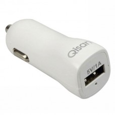Qisan C200 1A Mini Portable USB Output Car Charger - White