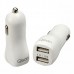 Qisan Universal C300 1A Super Mini Dual USB Output Car Charger - White