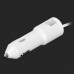 DC 5V 2.1A USB Car Charger w/ Spring Cable for  Cellphone, Tablet PC, MP3, Samsung Note 3 - White