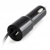 DC 5V 2.1A USB Car Charger w/ Spring Cable for  Cellphone, Tablet PC, MP3, Samsung Note 3 - Black