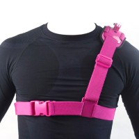 GSS-1 Colorful Shoulder Strap Elastic Fiber Polycarbonate Buckle for Gopro Hero Rose Red