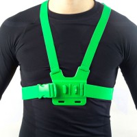 GCS-1 Colorful Adjustable Chest Strap Shooting Action Sports for Gopro1 Gopro2 Gopro3 Gopro3+ Green