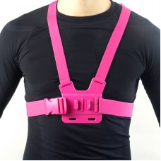 GCS-1 Colorful Adjustable Chest Strap Shooting Action Sports for Gopro1 Gopro2 Gopro3 Gopro3+ Rose Red