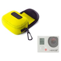 GN-1 Colorful Stretchy Neoprene Bag Waterproof for Gopro Hero 3 3+ Yellow 