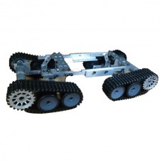 Alumnium Alloy Apron Wheel Tank Chassis Large Power Smart Car Robot Tank w/ 4 Motors