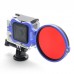 GoPro Hero 3+ Filter Adapter Ring Aluminum CNC  for Gopro Camera Blue Frame 58mm