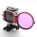 NPB-02 GoPro Hero 3+ Filter Adapter Ring Aluminum CNC  for Gopro Camera Red Frame 58mm