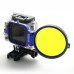 NPB-02 GoPro Hero 3+ Filter Adapter Ring Aluminum CNC  for Gopro Camera Blue Frame 58mm