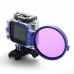 NPB-02 GoPro Hero 3+ Filter Adapter Ring Aluminum CNC  for Gopro Camera Blue Frame 58mm