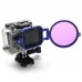 NPB-02 GoPro Hero 3+ Filter Adapter Ring Aluminum CNC  for Gopro Camera Blue Frame 58mm