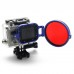 NPB-02 GoPro Hero 3+ Filter Adapter Ring Aluminum CNC  for Gopro Camera Blue Frame 58mm