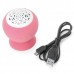 Suction Cup Mount Mini Bluetooth 3.0 Speaker Pink