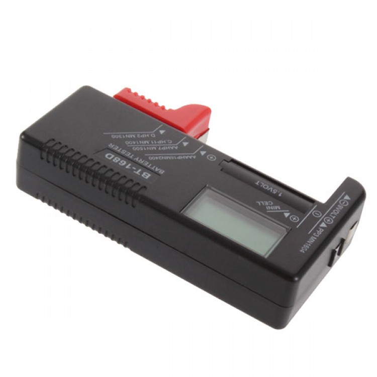 BT168D ABS Digital Battery Tester for for Button Cell AA/9V/C Voltage Batteries Free Shipping