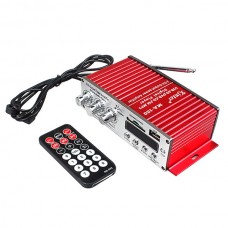 Red Digital Audio Player USB MP3 FM Car Amplifier MA-120 with Remote Sending Line 2 Channel New#AM153