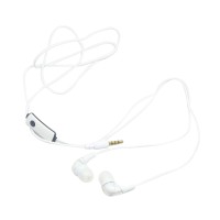 E-01 White Earphone Crystal Clear 3.5mm HIFI Audio Plug w/ HD Microphone