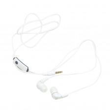 E-01 White Earphone Crystal Clear 3.5mm HIFI Audio Plug w/ HD Microphone