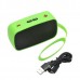 KB-200 Mini Wireless Bluetooth V2.0 Speaker w/ Hands-free / FM / TF / USB / 3.5mm Green