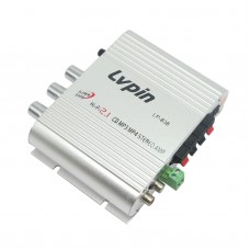 LP-838 2.1 Channel Mini Amplifier 12V for Car Home Use Silvery