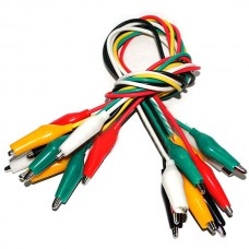 10pcs Alligator Croc Clip Test Leads Color Jumper Cable Wires 50cm