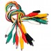 10pcs Alligator Croc Clip Test Leads Color Jumper Cable Wires 50cm