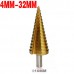 4-12mm HSS Step Drill Bit Set Core Drill Bit Titanium Coated Cone Step Drill Bit Set Hole Cutter Metric