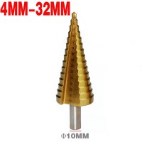 4-32mm HSS Step Drill Bit Set Core Drill Bit Titanium Coated Cone Step Drill Bit Set Hole Cutter Metric