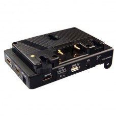 Lanparte V-mount Battery Pinch DSLR Power Supply Battery Plate VBP-01 with V-lock HDMI Splitter & 15mm Rods Clamp