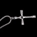 5PCS Platinum plated Crystal stones Dominic cross necklace Fast And Furious Men Classic Style CROSS Necklace