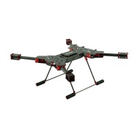 H4 1.6MM Board 590MM Wheelbase Double C Buckle Folding Carbon Fiber Quadcopter w/ 3K CF Landing Gear & GPS Mounting Base