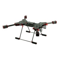 H4 1.6MM Board 680MM Wheelbase Double C Buckle Folding Carbon Fiber Quadcopter w/ CF Landing Gear & GPS Mounting Base