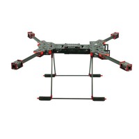 H4 1.6MM Board 680MM Wheelbase Single C Buckle Folding Carbon Fiber Quadcopter w/3K CF Landing Gear