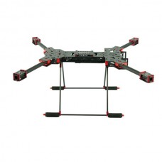 H4 1.6MM Board 680MM Wheelbase Single C Buckle Folding Carbon Fiber Quadcopter w/ 3K CF Landing Gear & GPS Mounting Base