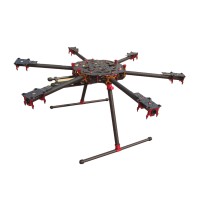 ATG-18-TX6-820 18MM Arm Full Carbon Folding Hexacopter Kits for FPV Photography
