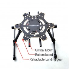 DJI F550 Electronic Landing Gear Upgrade Kits w/ Center Bottom Board & Gimbal Mount