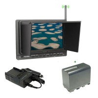 Feelworld PVR-758 Wireless 5.8G 32CH FPV/DVR 7"Monitor Receiver + F970 Battery Holder 