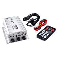 2CH 500W USB AUX FM MP3 Car Audio Amplifier With Remote Control FM 87.5-108MHz
