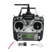 FS FlySky FS-T6 FS T6 2.4G Digital Proportional 6 Channels Transmitter & Receiver w/ LED Screen Mode 1/2