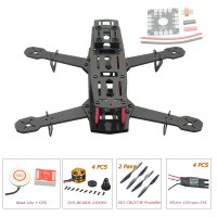 250mm Carbon Fiber 4 Axis Mini Quadcopter + Naza Lite(GPS) & DYS BE1806 & Hobbywing XRotor 10A ESC