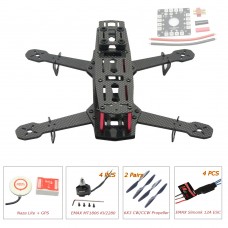 250mm Carbon Fiber 4 Axis Mini Quadcopter + Naza Lite(GPS) & EMAX MT1806 & EMAX Simonk 12A ESC