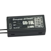 Graupner HOTT GR-16L 8 Channel 2.4GHz Receiver for MZ-12 6CH Transmitter