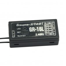 Graupner HOTT GR-16L 8 Channel 2.4GHz Receiver for MZ-12 6CH Transmitter