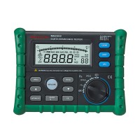 MS2302 Digital Earth Ground Resistance Voltage Meter Tester 100 groups Data Storage 0-4K ohm 50V AC