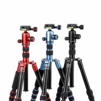 TK225S Portable Traveling Short Professional Aluminum Travel Tripod Flexible Camera Tripod + Tripod Bag