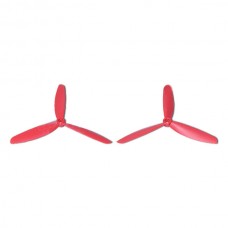 Tarot 5 Inch Three Blade Propeller One Pair Red TL300E2 for Mini 200 QAV250