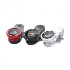 Universal External Lens Wide Angle + Microspur + Fisheye Lens Three in One for Iphone Samsung Xiaomi HTC Nokia Ipad